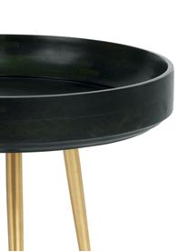 Petite table d'appoint manguier Bowl Table, Vert foncé, couleur laitonnée