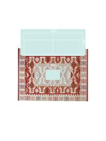 Kilim en laine tissé main Ria, Rouge, beige, orange, brun