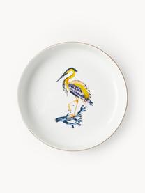 Assiette à pâtes Flamboyant, 4 élém., Porcelaine, Multicolore avec bordure dorée, Ø 21 x haut. 4 cm