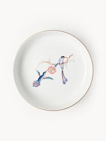 Assiette à pâtes Flamboyant, 4 élém., Porcelaine, Multicolore avec bordure dorée, Ø 21 x haut. 4 cm