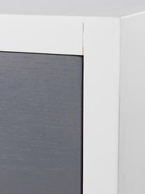 Consola Enzo, con 2 cajones, Estructura: tablero de fibras de dens, Patas: madera de pino pintado, Blanco, marrón, gris. Pino, An 110 x F 33 cm
