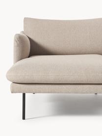 Canapé d'angle Moby, Tissu beige, larg. 280 x prof. 160 cm, méridienne à gauche