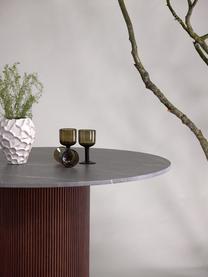 Tavolo rotondo con piano in marmo Austin, Ø 120 cm, Marmo grigio chiaro, legno di frassino, Ø 120 cm