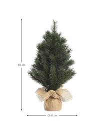 Künstlicher Weihnachtsbaum Malmo, H 60 cm, Dunkelgrün, Hellbeige, Ø 41 x H 60 cm