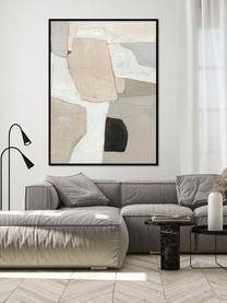 Ručně malovaný obrázek na plátně s dřevěným rámem Accurate, Odstíny šedé a béžové, Š 92 cm, V 120 cm