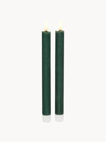 Candela a bastoncino a LED Bonna 2 pz, Cera, Verde, Alt. 24 cm