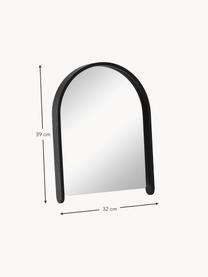 Espejo de pared de roble Woody, Espejo: cristal Este producto est, Negro, An 32 x Al 39 cm