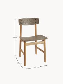 Silla de madera Consciouos, Estructura: madera de roble Este prod, Greige, roble, An 47 x F 47 cm