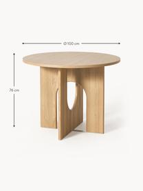Kulatý jídelní stůl Apollo, v různých velikostech, Dubové dřevo, Ø 100 cm