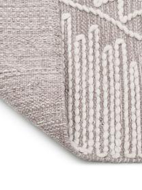 Ręcznie tkany chodnik z niskim stosem Karola, Taupe, kremowobiały, S 80 x D 250 cm