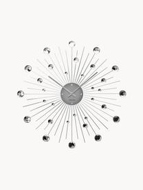 Reloj de pared Sunburst, Metal recubierto, Plateado, Ø 50 cm