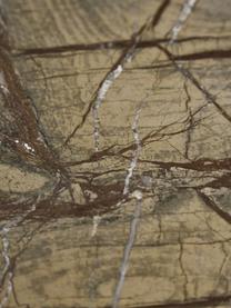 Marmeren stellingkast Jungle, Frame: gecoat metaal, Goudkleurig, bruin, 75 x 180 cm