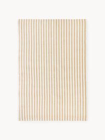 Tapis d'intérieur/extérieur tissé à la main Lyla, 100 % polyester, certifié GRS, Blanc, ocre, larg. 80 x long. 150 cm (taille XS)