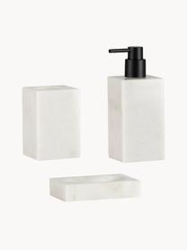 Distributeur de savon en marbre Andre, Marbre, Blanc, marbré, Ø 7 x haut. 18 cm