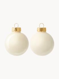 Palline di Natale opache/lucide Evergreen, varie misure, Bianco latte, Ø 10 cm, 4 pz