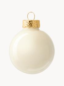 Weihnachtskugeln Evergreen matt/glänzend, verschiedene Größen, Off White, Ø 10 cm, 4 Stück