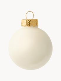 Kerstballen Evergreen mat/glanzend, verschillende formaten, Gebroken wit, Ø 10 cm, 4 stuks