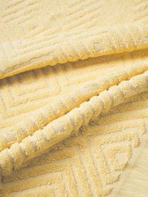 Súprava uterákov s reliéfnym vzorom Jacqui, Svetložltá, 3-dielna súprava (uterák pre hostí, uterák na ruky, osuška)