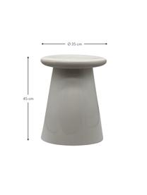 Ręcznie wykonany stolik pomocniczy z ceramiki Button, Ceramika, Taupe, Ø 35 x W 45 cm