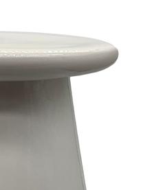 Tavolino fatto a mano in ceramica taupe Button, Ceramica, Taupe, Ø 35 x Alt. 45 cm