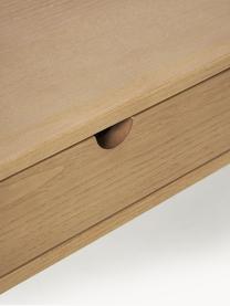 Schreibtisch Evrak aus Eschenholz, Korpus: Eschenholzfurnier, Beine: Massives Eschenholz, Helles Eschenholz, B 139 x T 65 cm