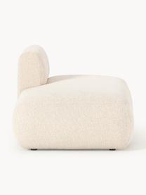 Diván modular en tejido bouclé Sofia, Tapizado: tejido bouclé (100% polié, Estructura: madera de pícea, tablero , Patas: plástico Este producto es, Bouclé beige claro, An 159 x F 103 cm, respaldo izquierdo