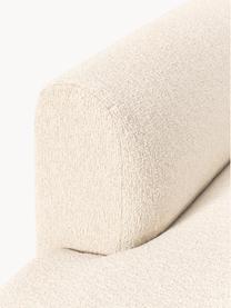 Diván modular en tejido bouclé Sofia, Tapizado: tejido bouclé (100% polié, Estructura: madera de pícea, tablero , Patas: plástico Este producto es, Bouclé beige claro, An 159 x F 103 cm, respaldo izquierdo