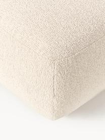 Diván modular en tejido bouclé Sofia, Tapizado: tejido bouclé (100% polié, Estructura: madera de pícea, tablero , Patas: plástico Este producto es, Bouclé beige claro, An 159 x F 103 cm, respaldo izquierdo