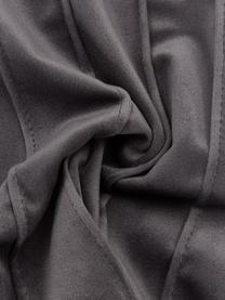 Housse de coussin en velours gris foncé Lola, Velours (100 % polyester), Gris, larg. 40 x long. 40 cm