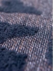 Tapis texturé Perriers, 100 % polyester, Noir, gris foncé, larg. 80 x long. 150 cm (taille XS)