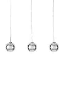 Grande suspension 3 lampes chrome Hamilton, Gris, larg. 81 x haut. 13 cm