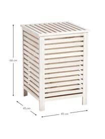 Portabiancheria con inserto in tessuto Walna, Bianco, Larg. 45 x Alt. 66 cm