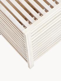 Cesta de lavandería con bolsa de tela Walna, Cesta: madera de nogal, Interior: 55% algodón, 45% poliéste, Blanco, An 45 x Al 66 cm