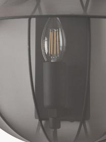 Kinkiet z siateczki Beau, Stelaż: metal malowany proszkowo, Szary, S 30 x W 22 cm
