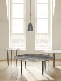 Kulatý mramorový konferenční stolek IOI, Ø 100 cm, Mramorovaná tmavě šedá, černá, Ø 100 cm