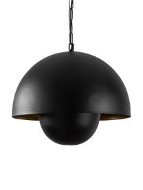 Hanglamp Yanigara in industrieel design, Lampenkap: gecoat metaal, Baldakijn: gecoat metaal, Zwart, Ø 30 x H 86 cm