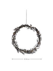 Couronne de Noël lumineuse avec fonction minuterie Elégante, Métal, enduit, Noir, Ø 44 cm