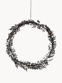 Beleuchteter Weihnachtskranz Elegant mit Timerfunktion, Metall, beschichtet, Schwarz, Ø 44 cm