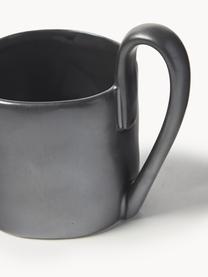 Tasse Flow aus Steinzeug, Steinzeug, Schwarz, B 12 x H 11 cm, 360 ml