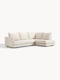 Ecksofa Tribeca, Bezug: 100 % Polyester Der hochw, Gestell: Massives Kiefernholz, Webstoff Cremeweiss, B 274 x T 192 cm, Eckteil rechts