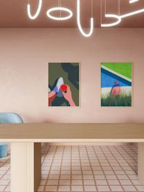 Poster Les Vacances 01, 210 g mattes Hahnemühle-Papier, Digitaldruck mit 10 UV-beständigen Farben, Olivgrün, Bunt, B 30 x H 40 cm