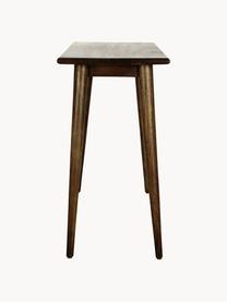 Konzolový stolek z masivu Oscar, Lakované masivní mangové dřevo, Tmavě hnědá, Š 110 cm, H 40 cm