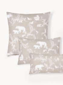 Flanell-Kopfkissenbezug Animal Toile, Webart: Flanell Flanell ist ein k, Beige, gemustert, B 40 x L 80 cm