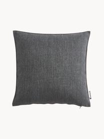 Coussin d'extérieur Olef, 100 % coton, Gris foncé, larg. 45 x long. 45 cm