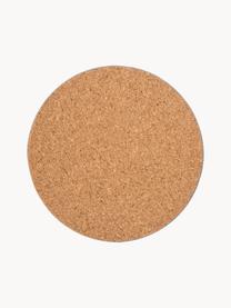 Posavasos de corcho Cork, 6 uds., Corcho recubierto, Multicolor efecto mármol, Ø 10 cm