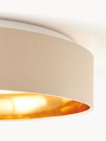 Stropní LED svítidlo Mallory, Béžová, zlatá, Ø 41 cm, V 10 cm
