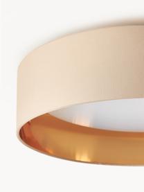 Plafonnier LED Mallory, Beige, doré, Ø 41 x haut. 10 cm