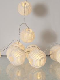 LED lichtslinger Festival, 300 cm, Lampions: papier, Wit, L 300 cm