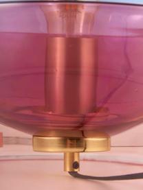 Tischlampe Glondy aus farbigem Glas, Lampenschirm: Glas, Blau, Rosa, Ø 27 x H 29 cm
