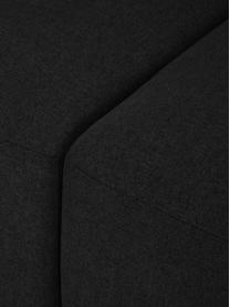 Canapé 3 places Melva, Tissu noir, larg. 238 x prof. 101 cm